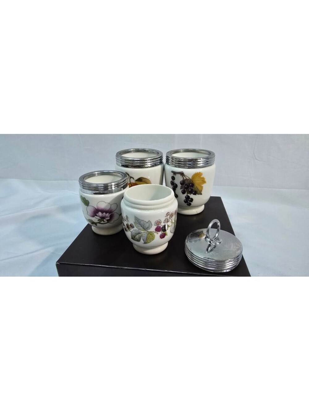 Vintage Royal Worcester Egg Coddlers Set of 5